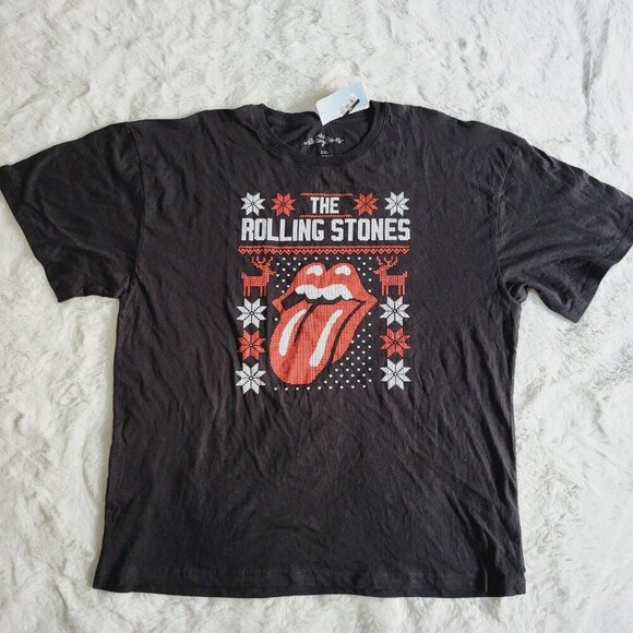 Women's the Rolling Stones Holiday Oversized Graphic T-Shirt (XXL) TP7-EY - Picture 2 of 4